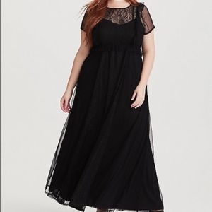 Torrid Black Lace Full Length Dress